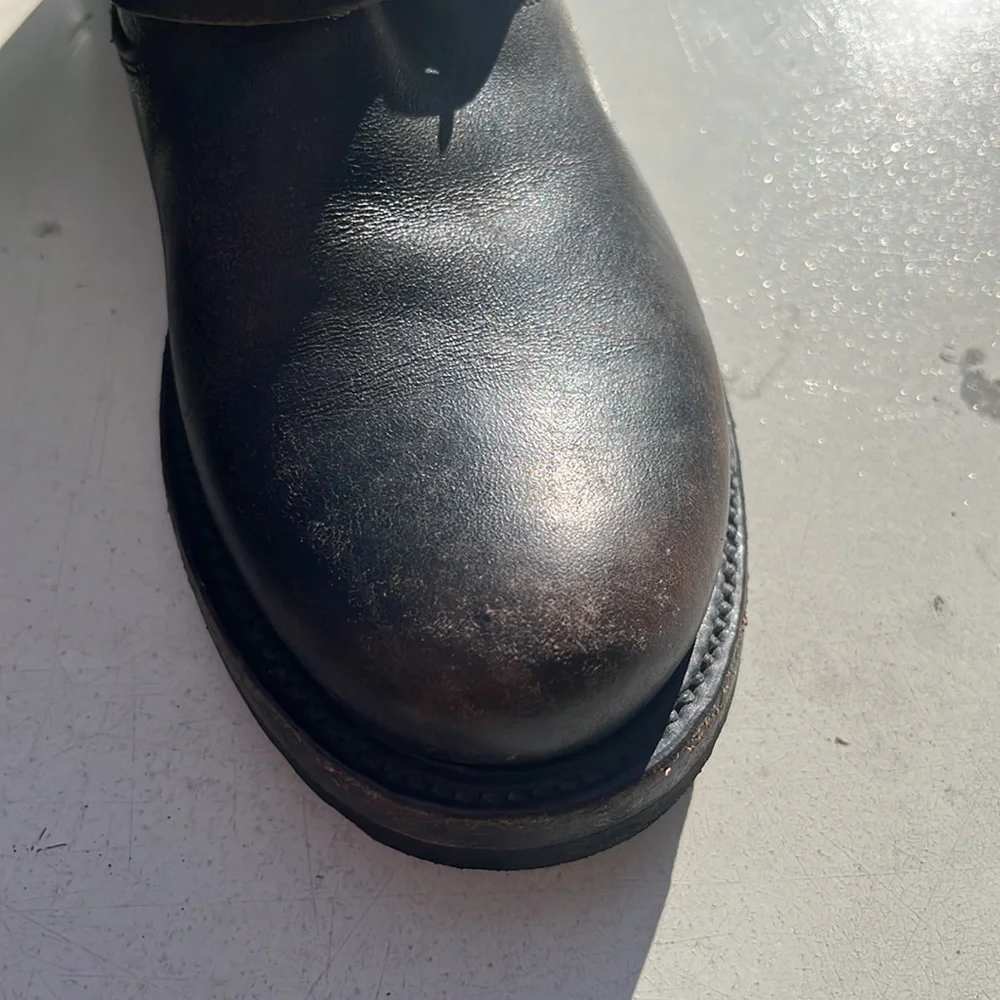 Frye Black Leather Combat Boots - Picture 9 of 10